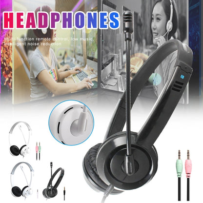 DANYIN DT326 Head-mounted Desktop Computer Children Learning Wire Headset with Microphone, Cable Length:1.8m, Style:Single Hole Four-level(White) - Multimedia Headset by Danyin | Online Shopping UK | buy2fix