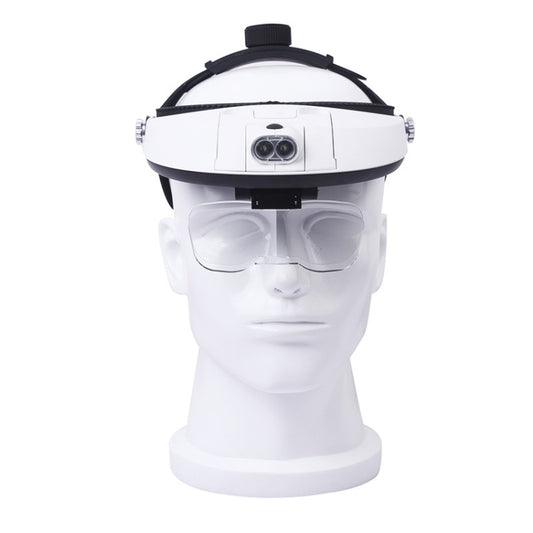 The Elderly Reading And Repairing Magnifying Glass With 2 LED Lamp Head-Mounted HD Magnifying Glass - Glasses Style by buy2fix | Online Shopping UK | buy2fix