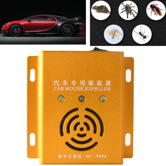 Car Mouse Repeller Ultrasonic Electronic Car Mouse Repeller Sound And Light Combined Mouse And Insect Repeller(Gold) - Others by buy2fix | Online Shopping UK | buy2fix