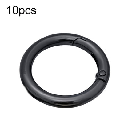 10pcs Zinc Alloy Spring Ring Metal Open Bag Webbing Keychain, Size:Half-inch Black - Key Rings by buy2fix | Online Shopping UK | buy2fix