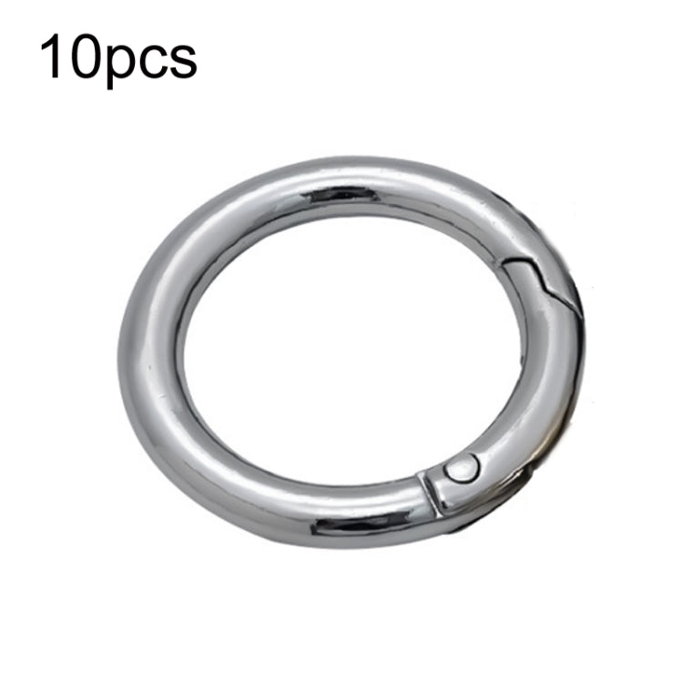 10pcs Zinc Alloy Spring Ring Metal Open Bag Webbing Keychain, Size:Half-inch Silver by buy2fix