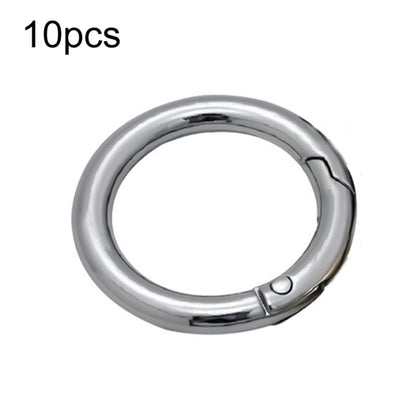 10pcs Zinc Alloy Spring Ring Metal Open Bag Webbing Keychain, Size:Half-inch Silver by buy2fix