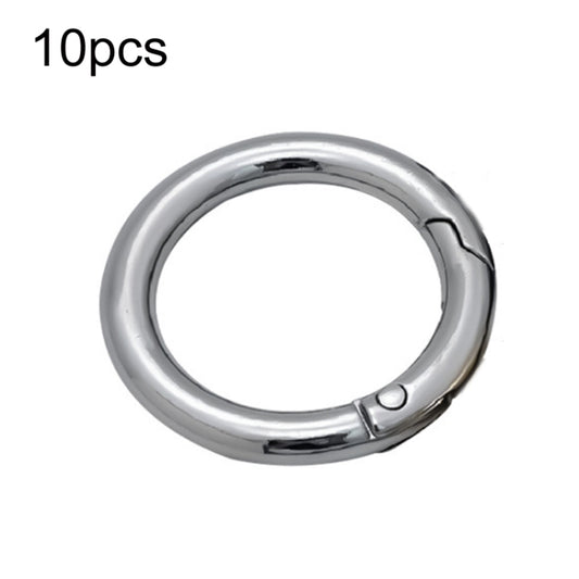 10pcs Zinc Alloy Spring Ring Metal Open Bag Webbing Keychain, Size:Half-inch Silver by buy2fix