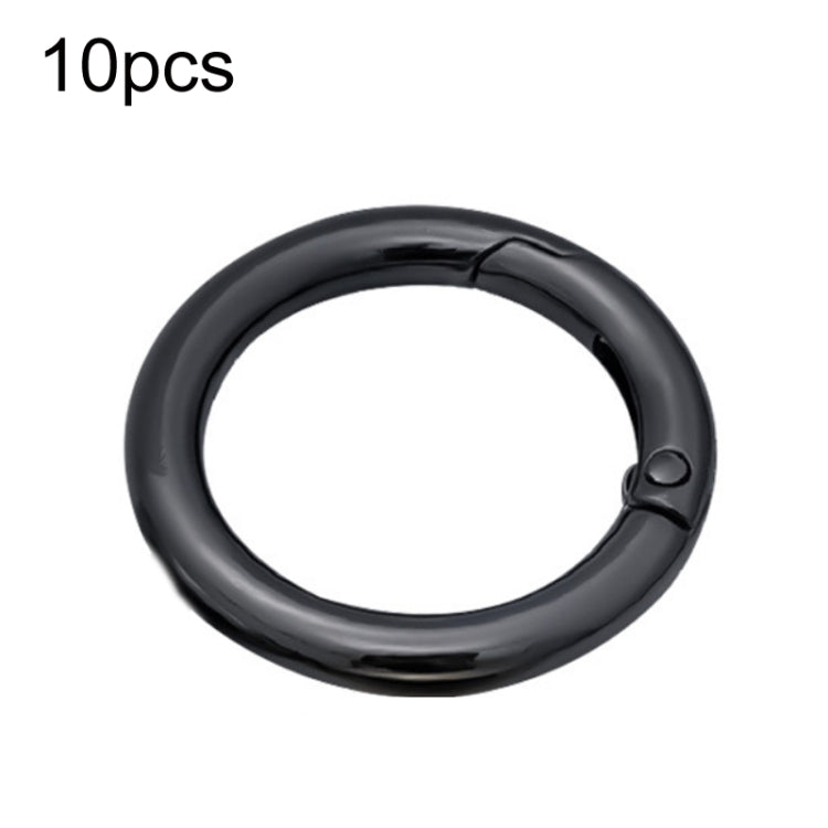 10pcs Zinc Alloy Spring Ring Metal Open Bag Webbing Keychain, Size:2 inch Black by buy2fix