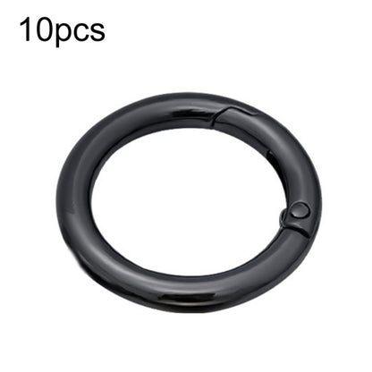 10pcs Zinc Alloy Spring Ring Metal Open Bag Webbing Keychain, Size:2 inch Black by buy2fix