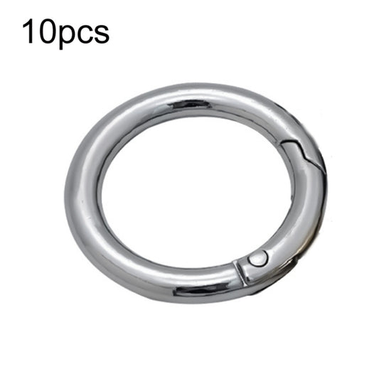 10pcs Zinc Alloy Spring Ring Metal Open Bag Webbing Keychain, Size:2 inch Silver by buy2fix