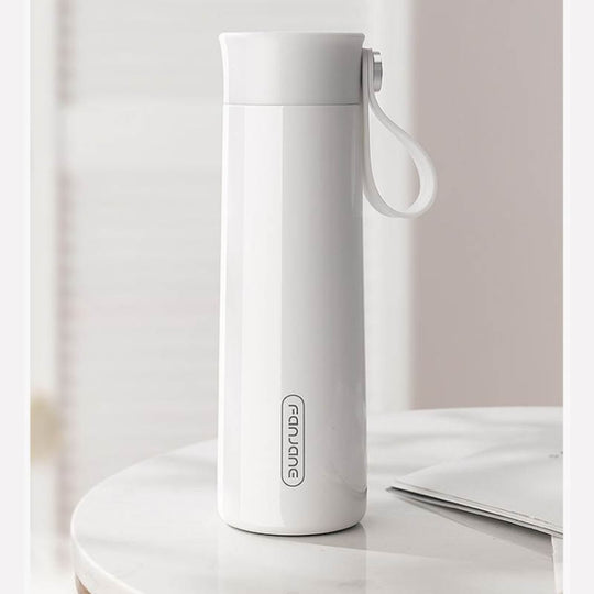 FANJANE Reminder Drinking Smart Thermos Cup(White)