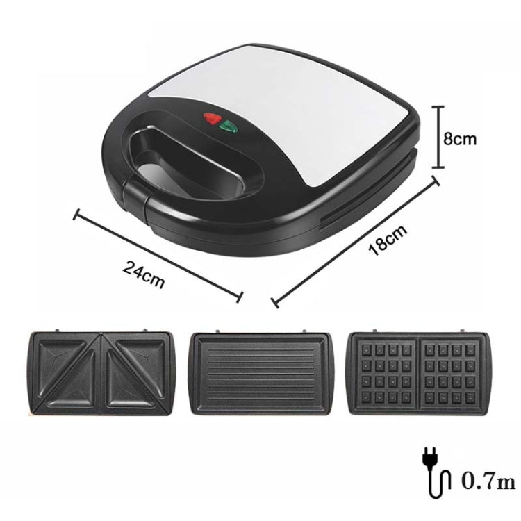 3 in 1 Sandwich Maker Multi-Function Waffle Maker Panini Breakfast Maker, EU Plug - Electric Skillets by buy2fix | Online Shopping UK | buy2fix