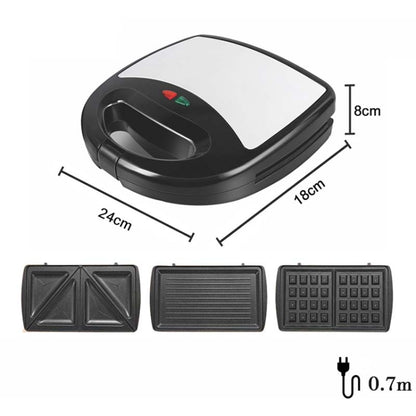 3 in 1 Sandwich Maker Multi-Function Waffle Maker Panini Breakfast Maker, EU Plug - Electric Skillets by buy2fix | Online Shopping UK | buy2fix