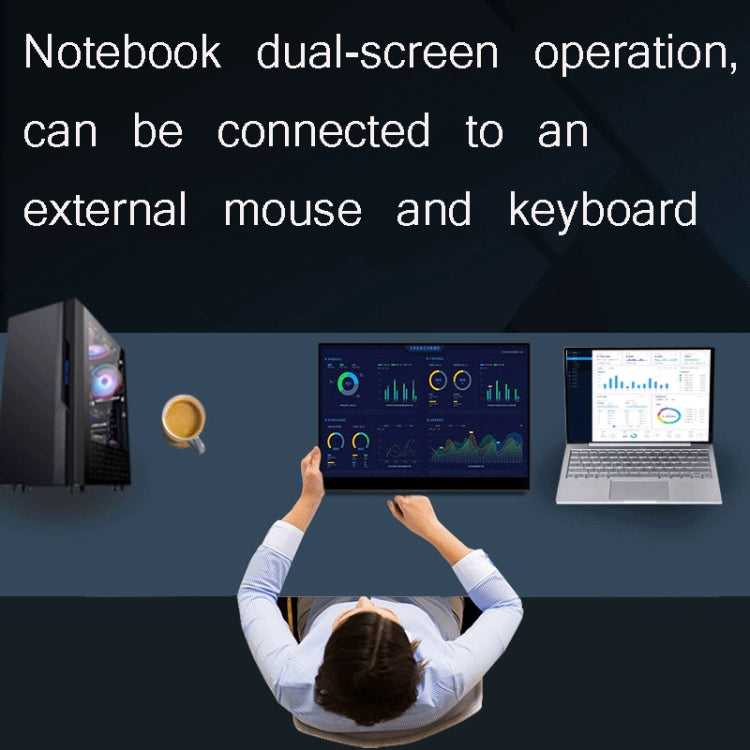 15.6 Inch Portable 1080P Display, Style:Touch Version by buy2fix