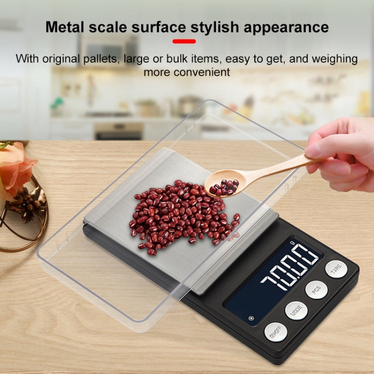 High-Precision Electronic Scale Mini Portable Jewellery Medicine Scale, Style:500g/0.1g by buy2fix