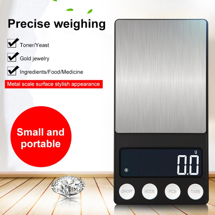 High-Precision Electronic Scale Mini Portable Jewellery Medicine Scale, Style:500g/0.1g by buy2fix