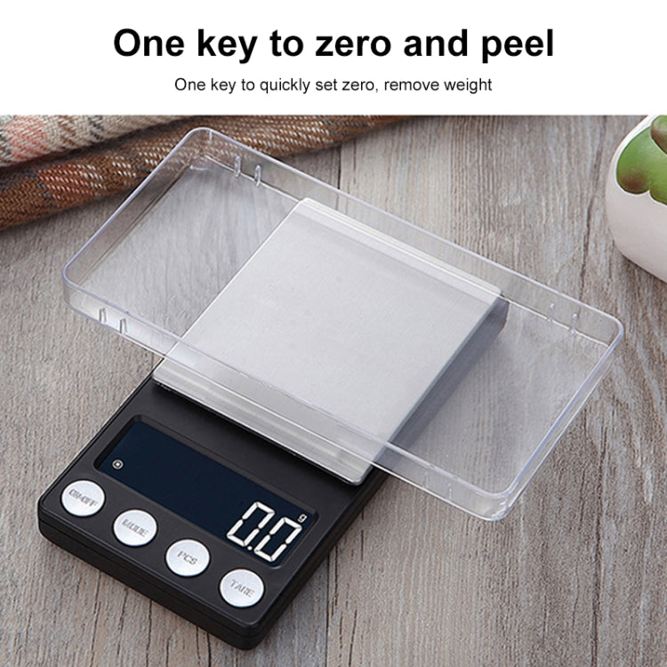 High-Precision Electronic Scale Mini Portable Jewellery Medicine Scale, Style:500g/0.1g by buy2fix