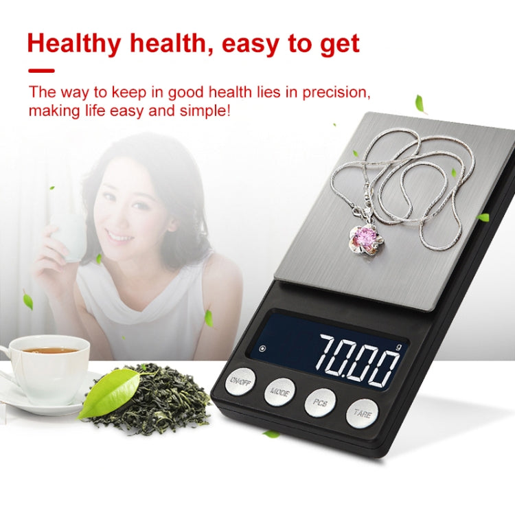 High-Precision Electronic Scale Mini Portable Jewellery Medicine Scale, Style:500g/0.1g by buy2fix