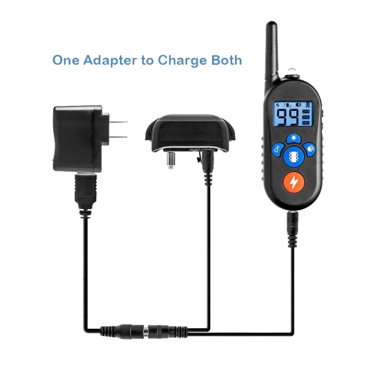 800m Remote Control Electric Shock Bark Stopper Vibration Warning Pet Supplies Electronic Waterproof Collar Dog Training Device, Style:556-1(EU Plug) by buy2fix