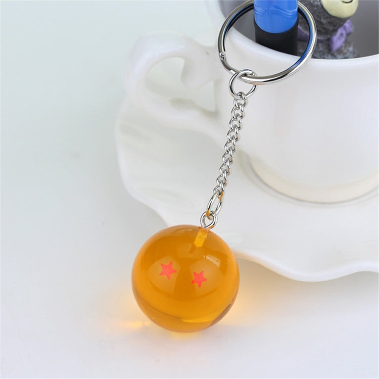 2 PCS Anime 7 Stars Balls 2.7cm PVC Figures Toys Keychain(2 star) by buy2fix
