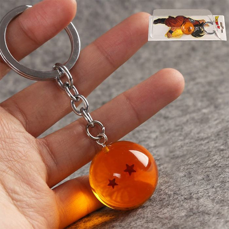 2 PCS Anime 7 Stars Balls 2.7cm PVC Figures Toys Keychain(2 star) by buy2fix