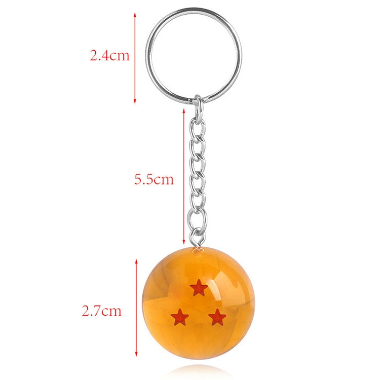 2 PCS Anime 7 Stars Balls 2.7cm PVC Figures Toys Keychain(3 star) by buy2fix