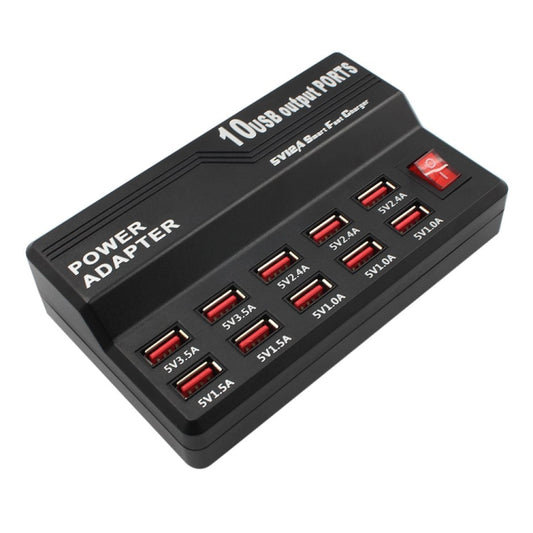 100-240V USB Interface Smart Fast Charge Digital Electronic Charger Multifunctional Charger, US Plug, Style:10 Ports - Multifunction Charger by buy2fix | Online Shopping UK | buy2fix