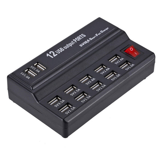 100-240V USB Interface Smart Fast Charge Digital Electronic Charger Multifunctional Charger, US Plug, Style:12 Ports - Multifunction Charger by buy2fix | Online Shopping UK | buy2fix