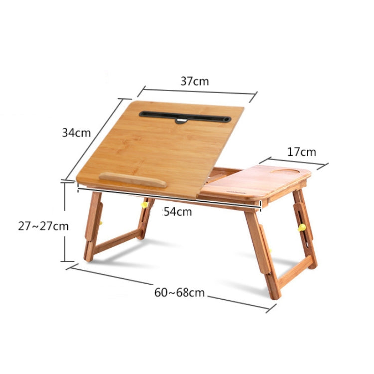 Folding Laptop Desk Bed Card Slot Lifting Type Lazy Computer Desk, Size: Medium (54cm), Style:with Drawer - Laptop Stand by buy2fix | Online Shopping UK | buy2fix