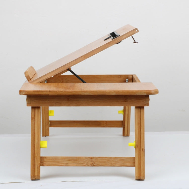 Folding Laptop Desk Bed Card Slot Lifting Type Lazy Computer Desk, Size: Medium (54cm), Style:with Drawer - Laptop Stand by buy2fix | Online Shopping UK | buy2fix