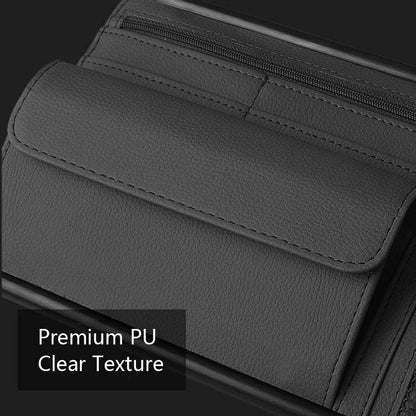Car Sun Block Glasses Case Document Holder Car Plastic Frame Zipper Type Multi-Function Card Bag Storage Bag(Black) by buy2fix