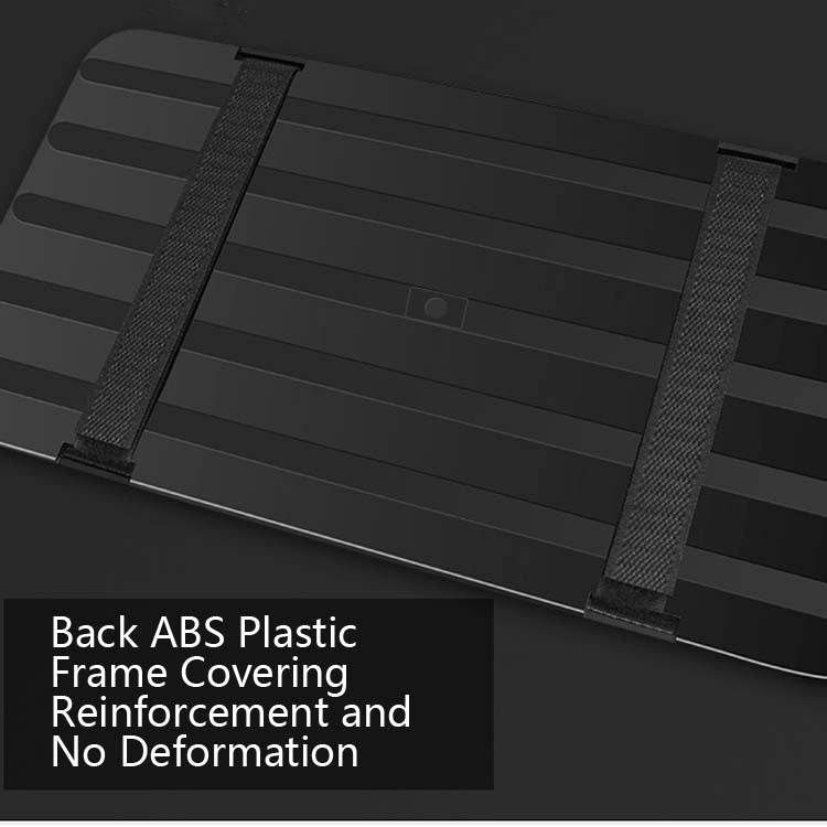 Car Sun Block Glasses Case Document Holder Car Plastic Frame Zipper Type Multi-Function Card Bag Storage Bag(Beige) by buy2fix