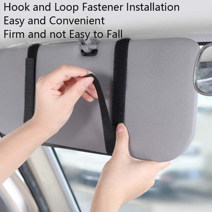 Car Sun Block Glasses Case Document Holder Car Plastic Frame Zipper Type Multi-Function Card Bag Storage Bag(Brown) by buy2fix