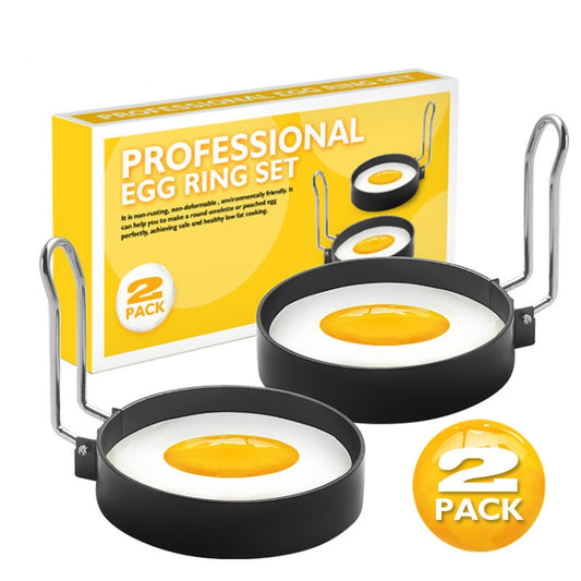2-Pack Egg Ring Iron Spray Non-Stick Round Omelette Model Omelette Mold - Food Molds by buy2fix | Online Shopping UK | buy2fix