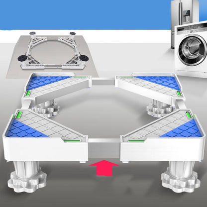 Single Tube 4 Legs Adjustable Stainless Steel Refrigerator Bracket Washing Machine Base Bracket - Washing Machines & Accessories by buy2fix | Online Shopping UK | buy2fix