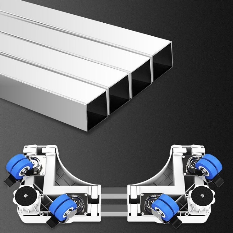 Single Tube 4 Legs Adjustable Stainless Steel Refrigerator Bracket Washing Machine Base Bracket - Washing Machines & Accessories by buy2fix | Online Shopping UK | buy2fix