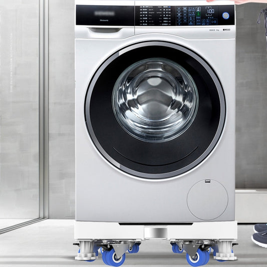 Double Tubes 4 Wheels + 8 Legs Adjustable Stainless Steel Refrigerator Bracket Washing Machine Base Bracket - Washing Machines & Accessories by buy2fix | Online Shopping UK | buy2fix
