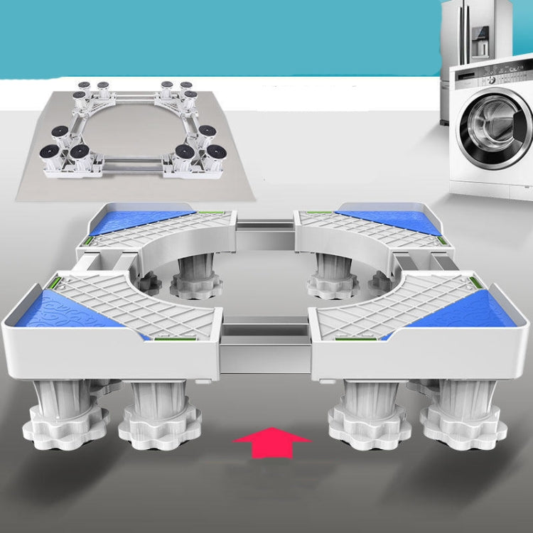 Double Tube 12 Feet Adjustable Stainless Steel Refrigerator Bracket Washing Machine Base Bracket - Washing Machines & Accessories by buy2fix | Online Shopping UK | buy2fix