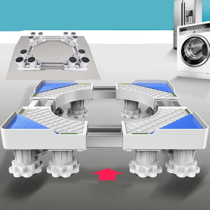 Double Tube 12 Feet Adjustable Stainless Steel Refrigerator Bracket Washing Machine Base Bracket - Washing Machines & Accessories by buy2fix | Online Shopping UK | buy2fix