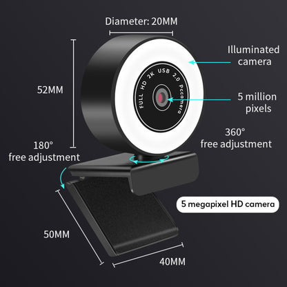 A9mini USB Drive-Free HD Fill Light Camera with Microphone, Pixel:1.0 Million Pixels 720P by buy2fix