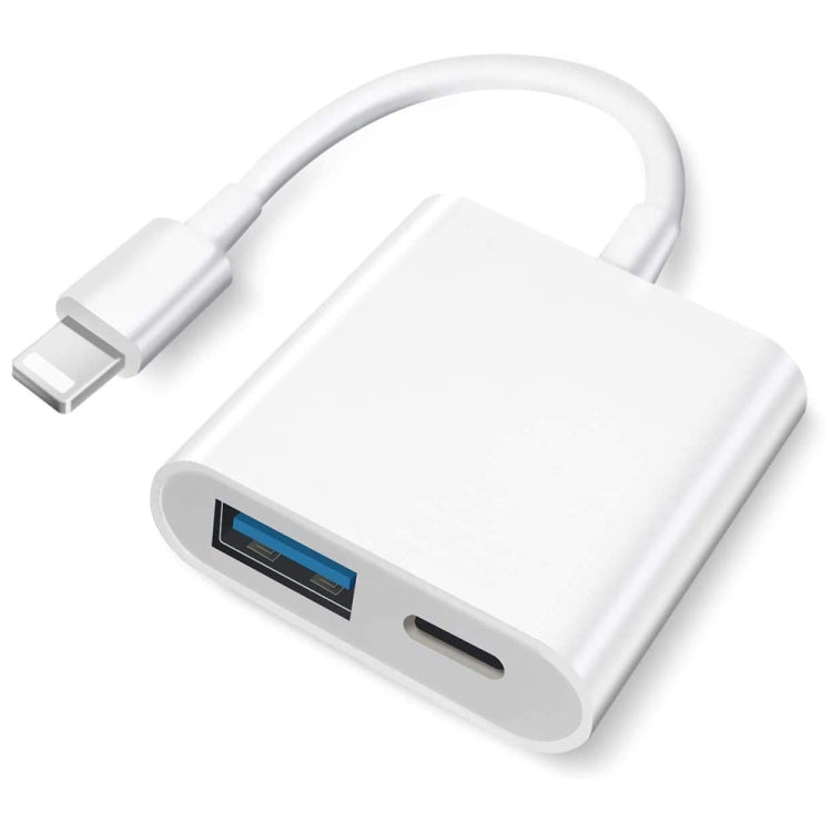 8 Pin To USB2.0+8 Pin Interface OTG Sdapter, Support IOS System(Upgrade) by buy2fix