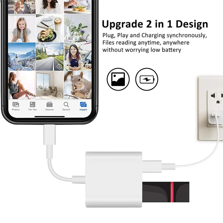 8 Pin To USB2.0+8 Pin Interface OTG Sdapter, Support IOS System(Upgrade) by buy2fix