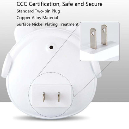 4 PCS Smart Light Control LED Bedroom Mini Night Light Energy-Saving Bedside Lamp, US Plug(White) - Night Lights by buy2fix | Online Shopping UK | buy2fix
