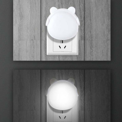 4 PCS Smart Light Control LED Bedroom Mini Night Light Energy-Saving Bedside Lamp, US Plug(Yellow) - Night Lights by buy2fix | Online Shopping UK | buy2fix