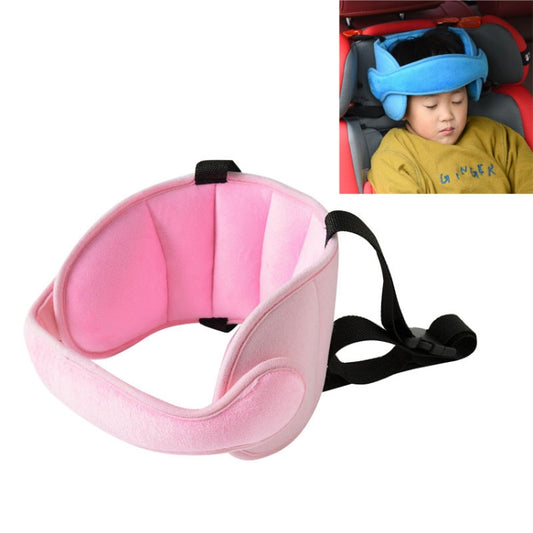 Child Car Seat Head Support Comfortable Safe Sleep Solution Pillows Neck Travel Stroller Soft Cushion(Pink) by buy2fix