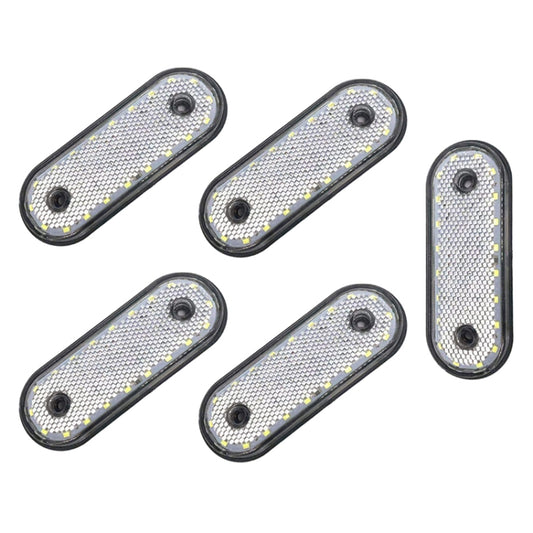 5 PCS MK-095 12/24V 20 LEDs Universal Truck Side Lights Truck Trailer Tail Lights (White) - Warning Lights by buy2fix | Online Shopping UK | buy2fix