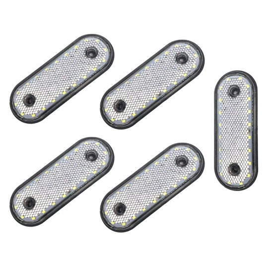 5 PCS MK-095 12-24V 20 LEDs Universal Truck Side Lights Truck Trailer Tail Lights (White)