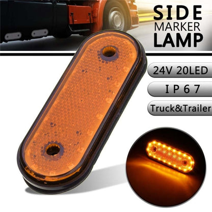 5 PCS MK-095 12/24V 20 LEDs Universal Truck Side Lights Truck Trailer Tail Lights (White) - Warning Lights by buy2fix | Online Shopping UK | buy2fix
