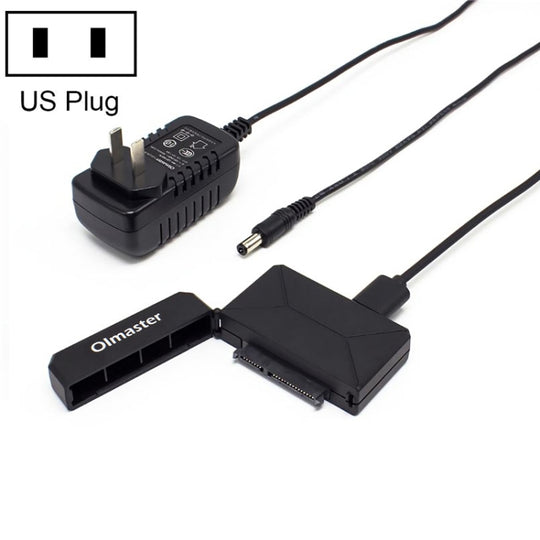 Olmaster External Notebook Hard Drive Adapter Cable Easy Drive Cable USB3.0 to SATA Converter, Style:Hard Disk Dedicated, Size:3.5 Inch (US Plug)