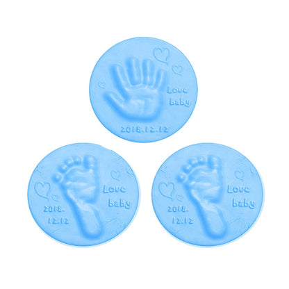 10 PCS Baby Care Air Dry Soft Clay Baby Hand and Foot Inkpad(Blue) - Baby Care by buy2fix | Online Shopping UK | buy2fix