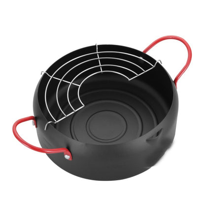 Tempura Hot Pot Household Fryer Pot Non-Stick Pan With Filter Holder, Specification:20cm without Clip - Electric Deep Fryers by buy2fix | Online Shopping UK | buy2fix