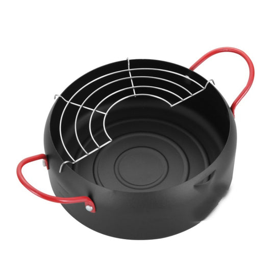 Tempura Hot Pot Household Fryer Pot Non-Stick Pan With Filter Holder, Specification:20cm without Clip - Electric Deep Fryers by buy2fix | Online Shopping UK | buy2fix