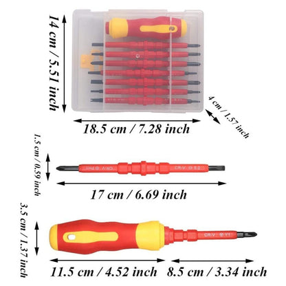 7 in 1 Bit Insulation Multipurpose Repair Tool Screwdriver Set(Red) - Screwdriver Set by buy2fix | Online Shopping UK | buy2fix