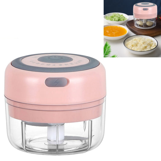 Electrical USB Rechargeable Garlic Mixing Masher Complementary Food Masher Stainless Steel Crushing Garlic Peeling Device Wireless Mini Garlic Cutter(Pink) - Stirrer & Squeezer by buy2fix | Online Shopping UK | buy2fix